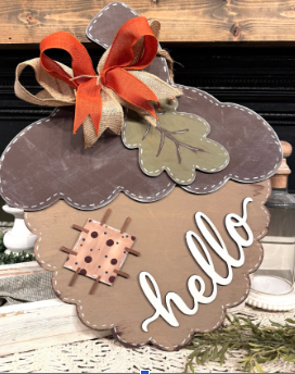 Hello Acorn Door Hanger DIY