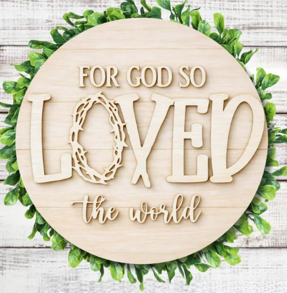 For God So Loved the World Door Hanger DIY