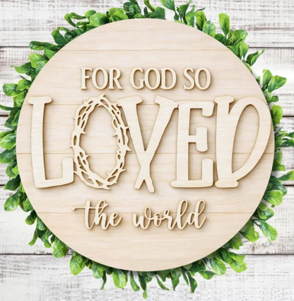 For God So Loved the World Door Hanger DIY