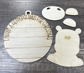 DIY I want a Hippopotamus for Christmas Ornament