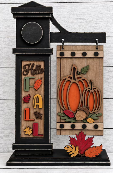 Fall with Pumpkins Post Interchangeable, DIY