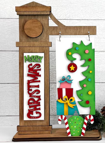 Whimsical Tree Christmas Post Interchangeable, DIY
