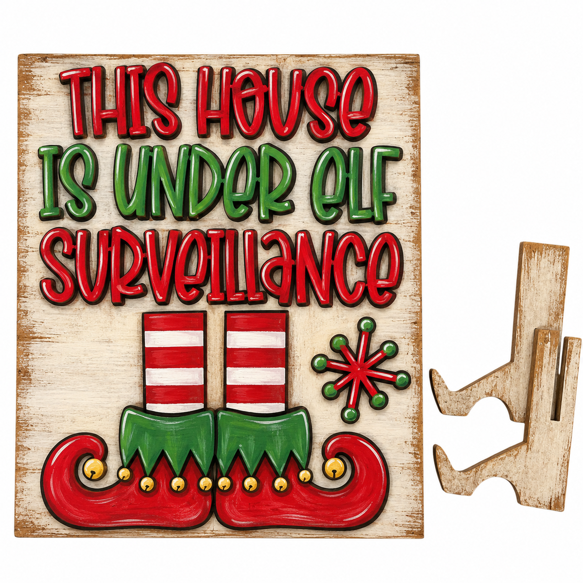 This house is under Elf Surveillance Sign DIY