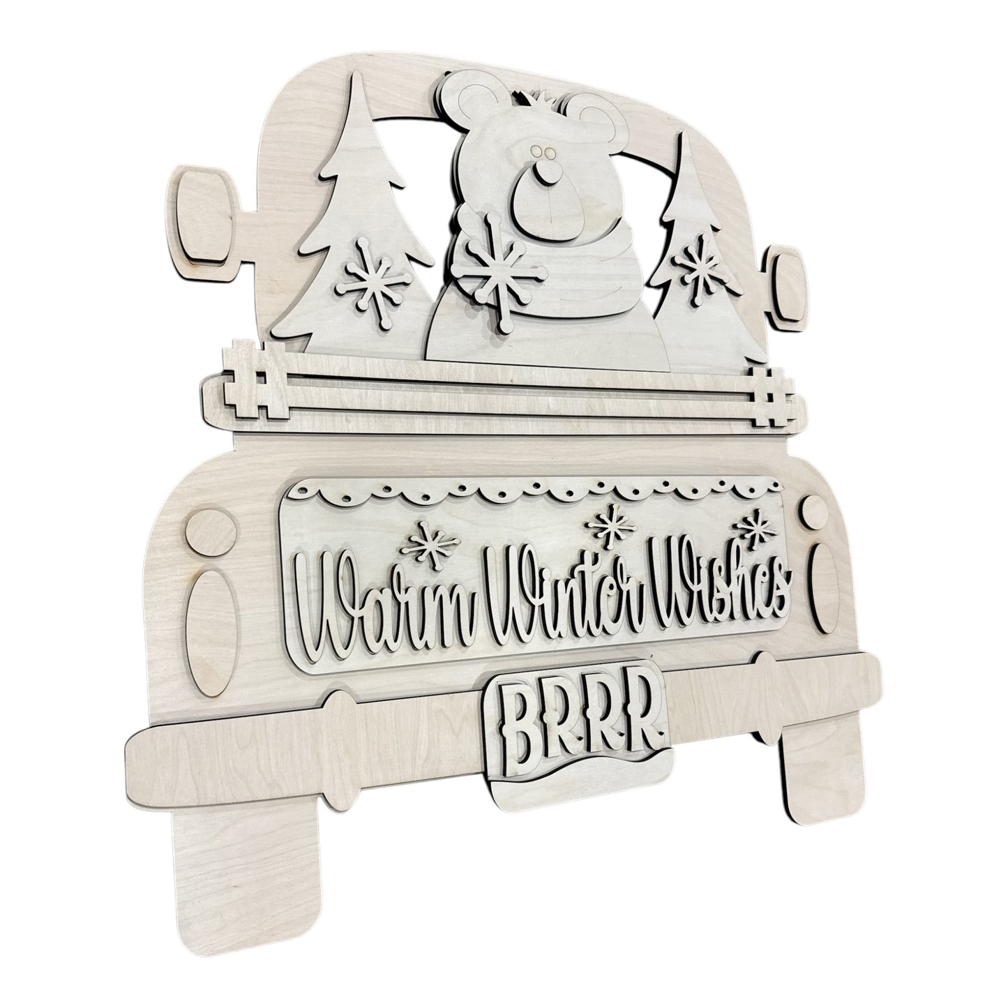 DIY 18" or 22" Warm Winter Wishes Polar Bear Trucks