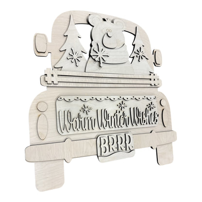 DIY 18" or 22" Warm Winter Wishes Polar Bear Trucks