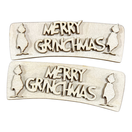 DIY Merry Grinchmas Hair Clip, Unfinished