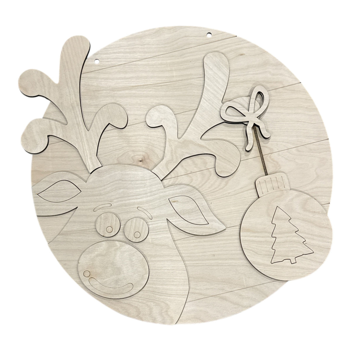Reindeer with Hanging Ball Door Hanger