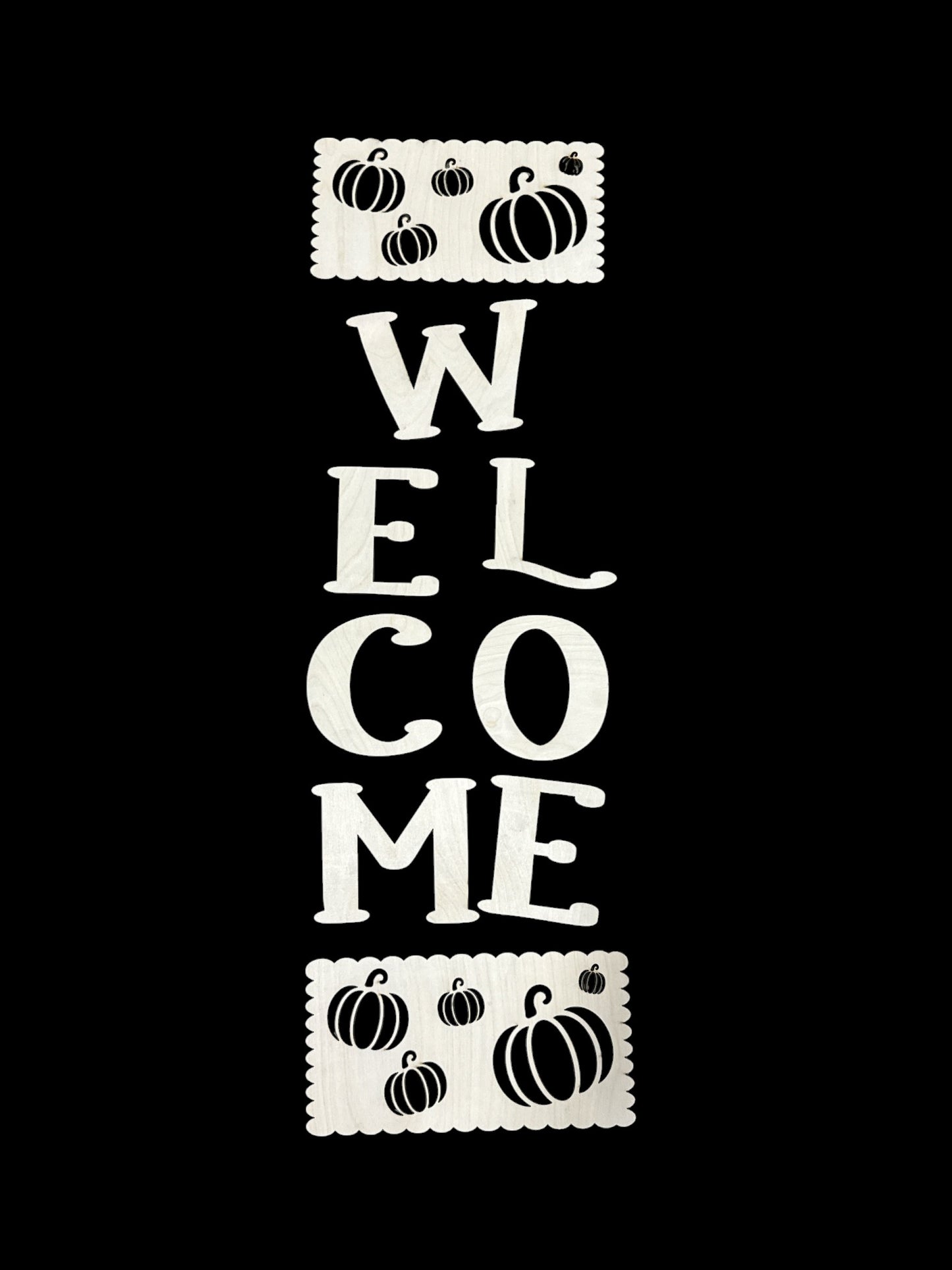 DIY Welcome Fall Pumpkin Porch Leaner