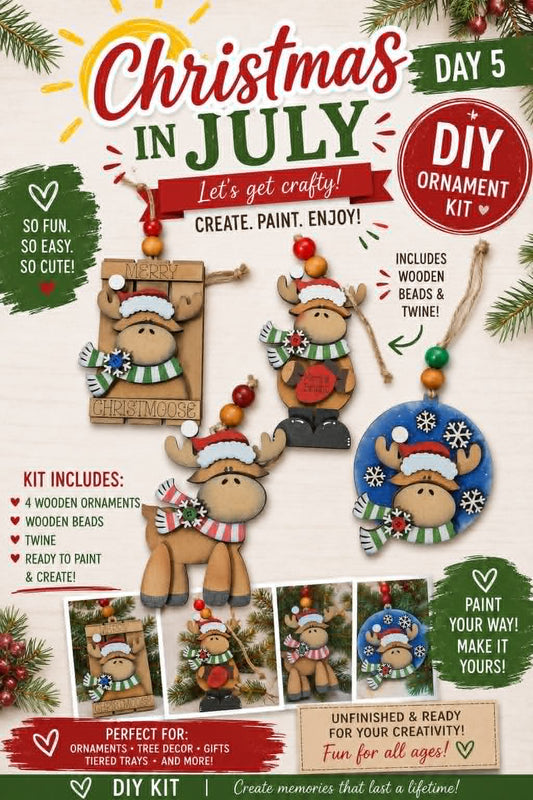 DIY Day 5 Christmas Moose Unfinished Bundle
