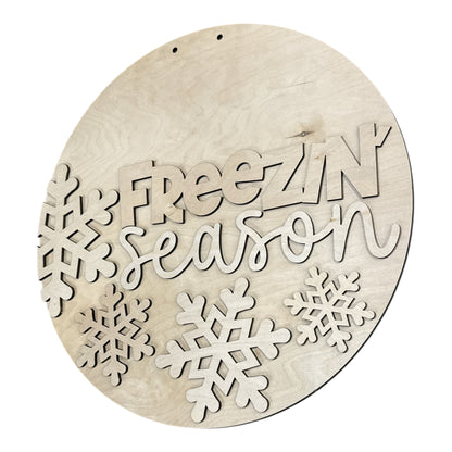 Freezin' Season Snowflakes Door Hanger DIY