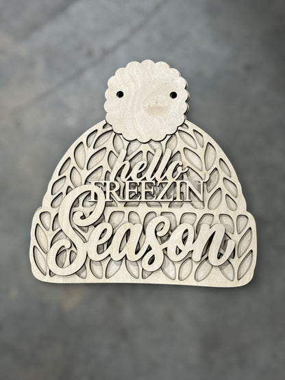 Hello Freezin Season Hat Door Hanger DIY