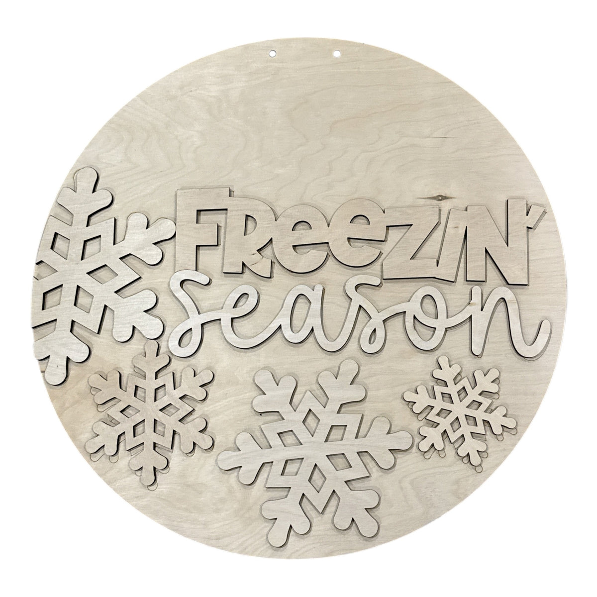 Freezin' Season Snowflakes Door Hanger DIY