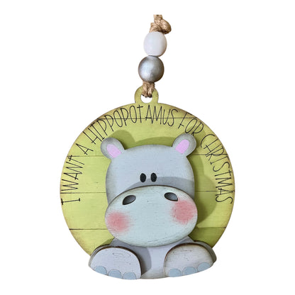 DIY I want a Hippopotamus for Christmas Ornament