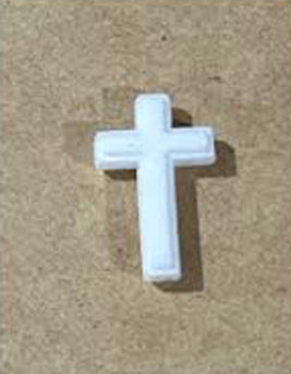 White cross Silicone Focal Beads / Focal / Silicone Beads / Pacifier / Pen Focal Beads / cross