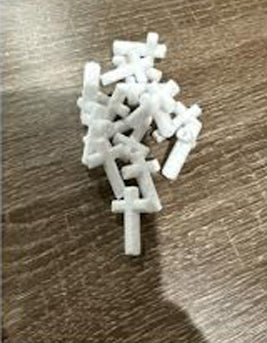White cross Silicone Focal Beads / Focal / Silicone Beads / Pacifier / Pen Focal Beads / cross
