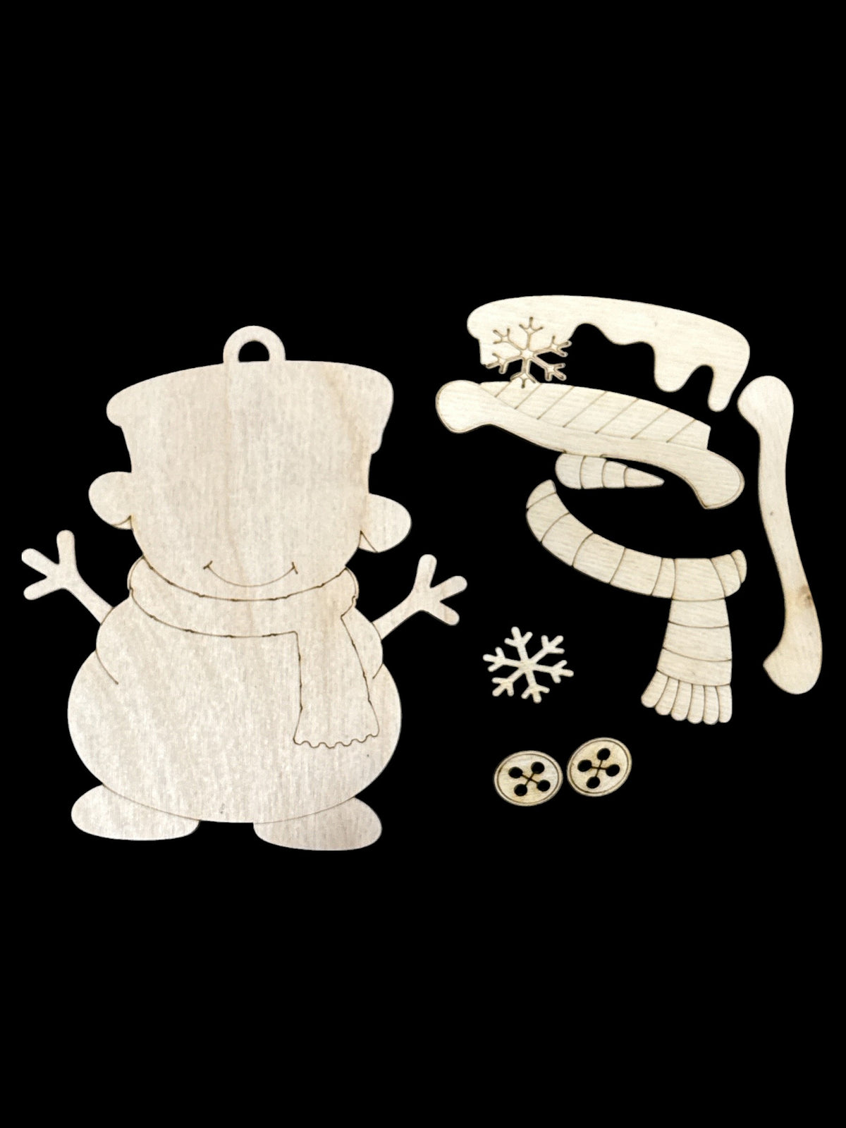 Standing Fluffy Snowman Ornament, DIY