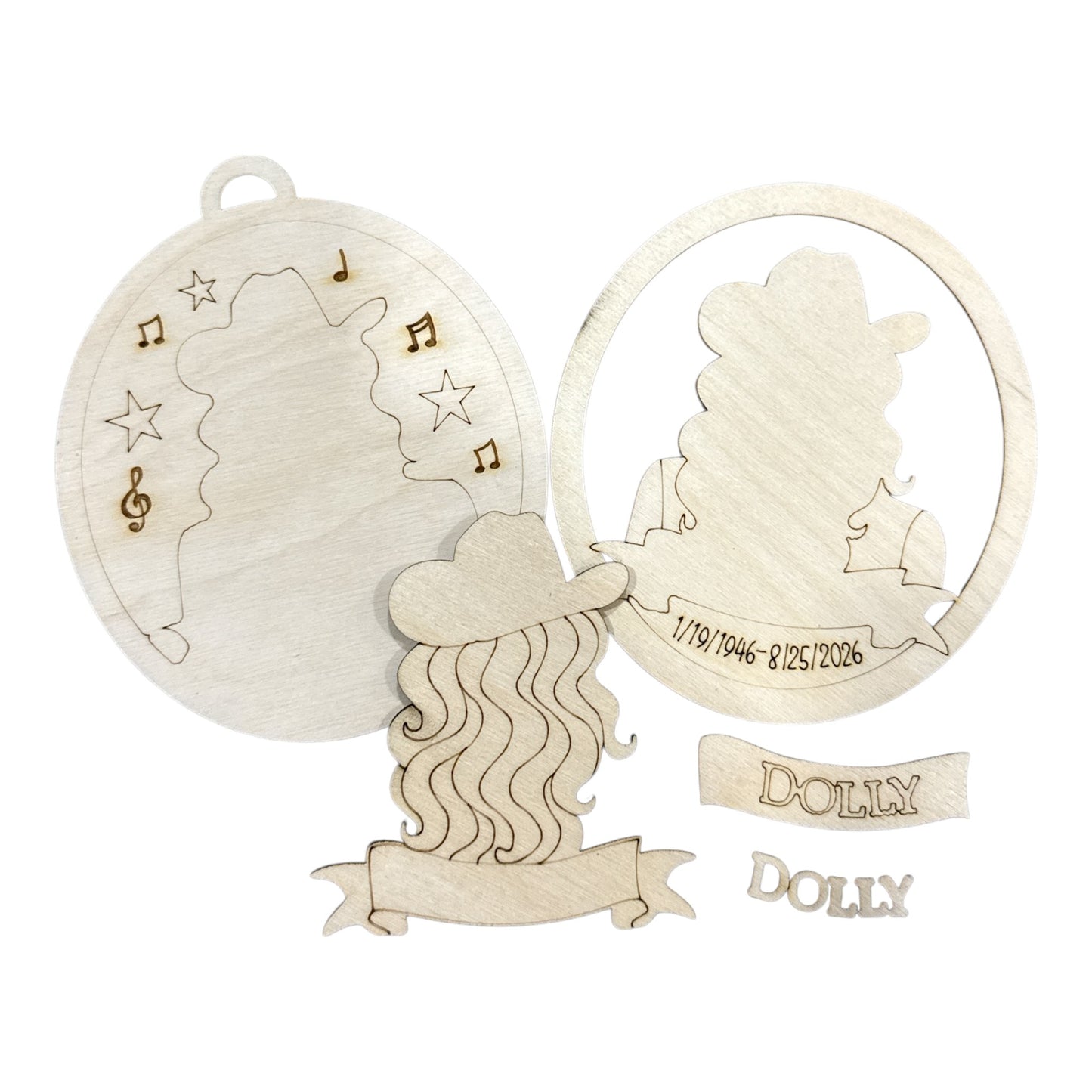 DIY Dolly Ornament, Unfinished