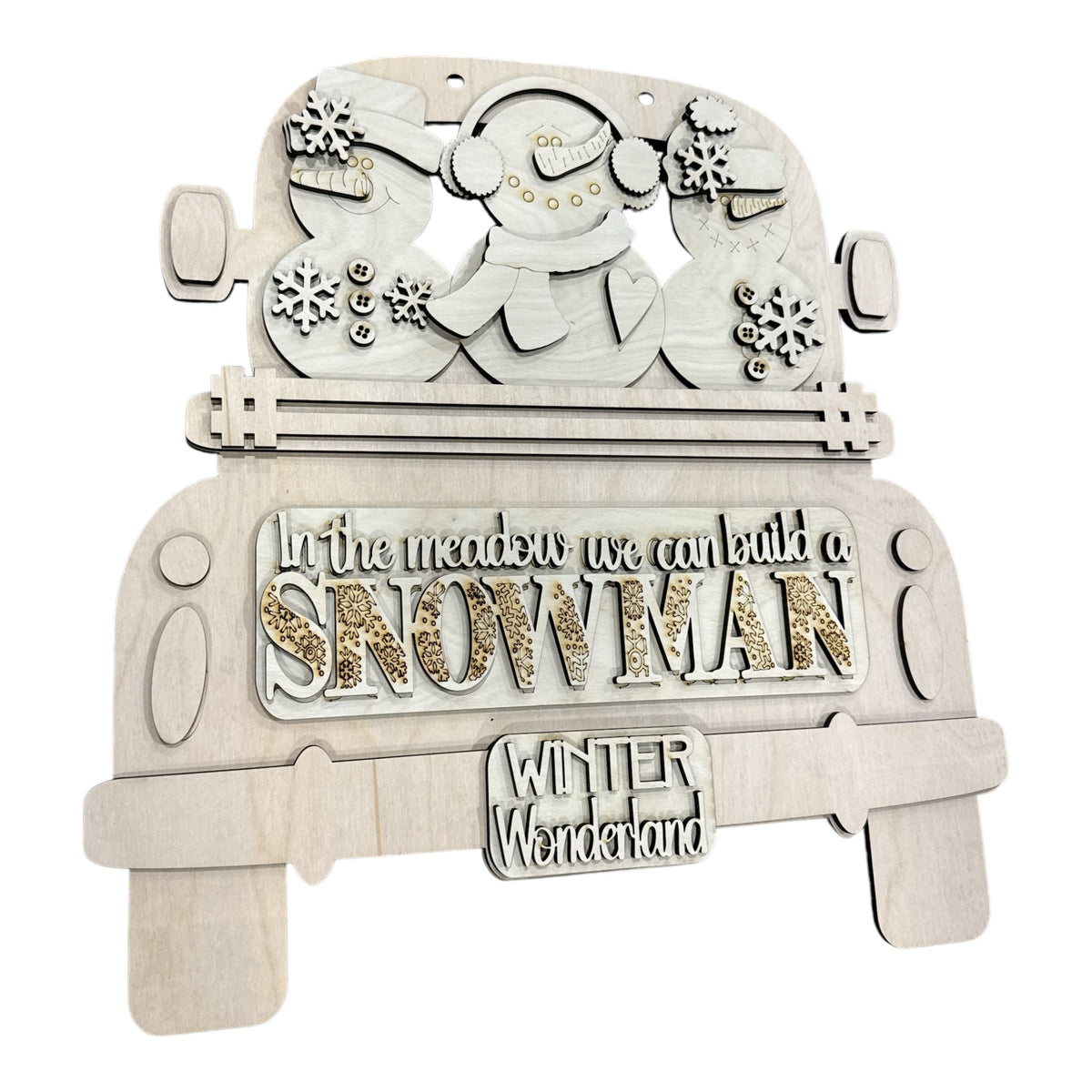 DIY 18" or 22" Three Snowman Winter Wonderland