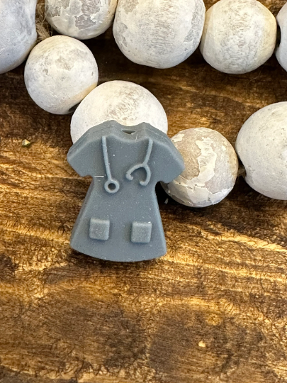 Scrub focal / Silicone Beads/ Silicone Beads,Loose Beads, Jewelry Making, DIY Keychain Beaded /focal