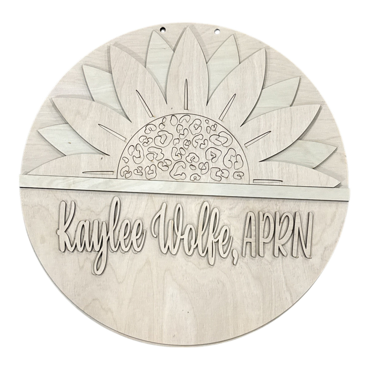 DIY Leopard Sunflower Door hanger