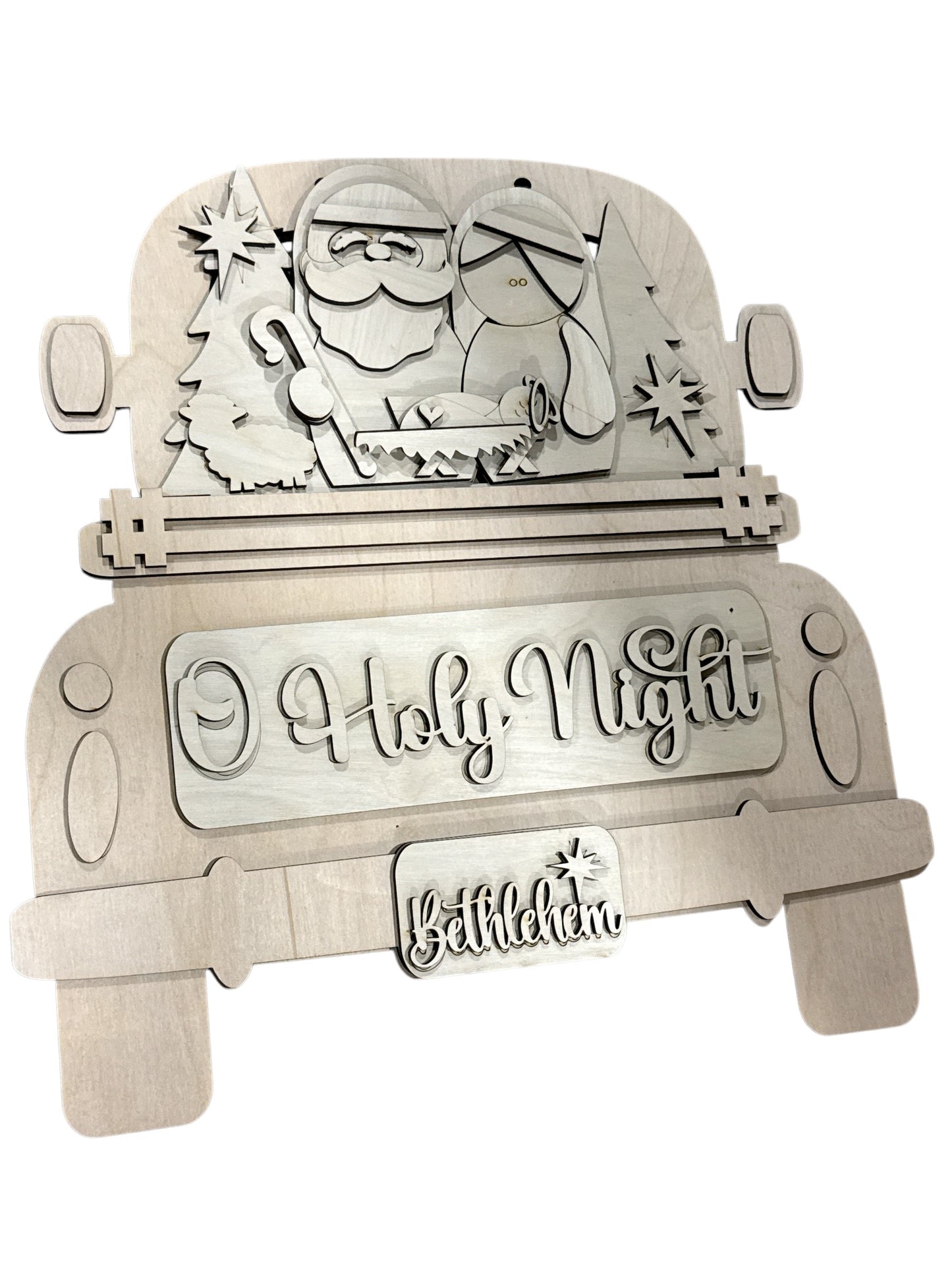 DIY 18" or 22" O Holy Night Nativity Truck Insert
