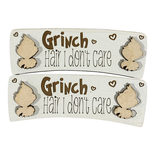 DIY Grinch Hair Dont Care Clip, Unfinished