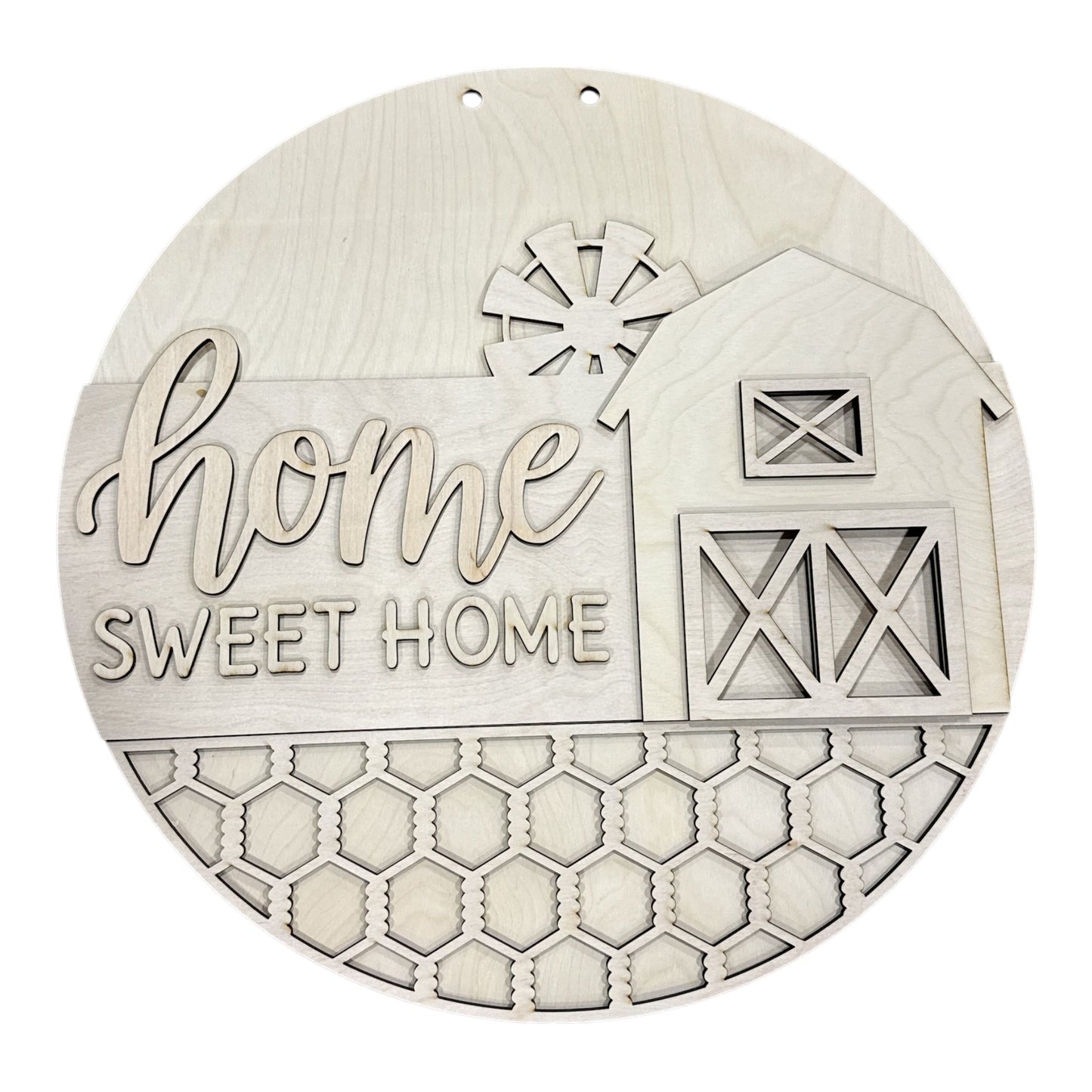 DIY Home Sweet Home Barn WIndmill Door Hanger