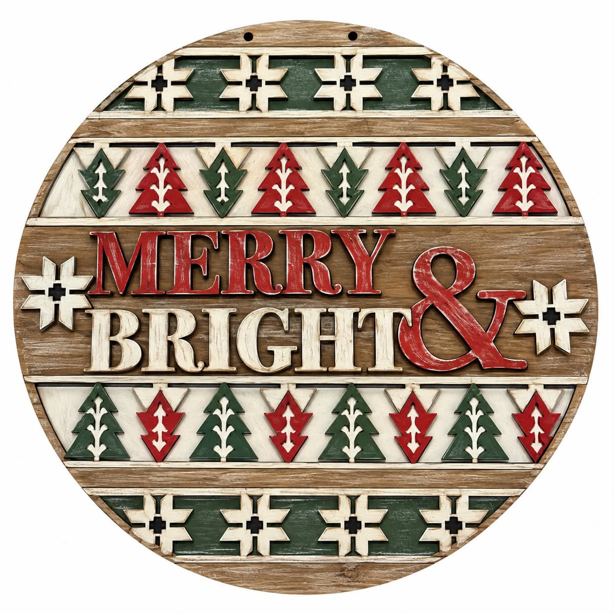 Merry Bright Flannel Door Hanger Unfinished DIY