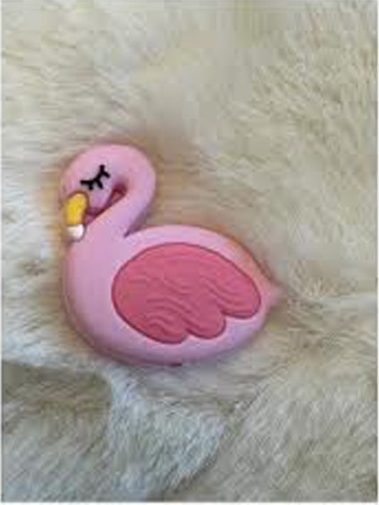 Pink flamingo Silicone Beads/ flamingo/ Silicone Beads, Daisy Loose Beads, Jewelry Making, DIY Keychain Beaded