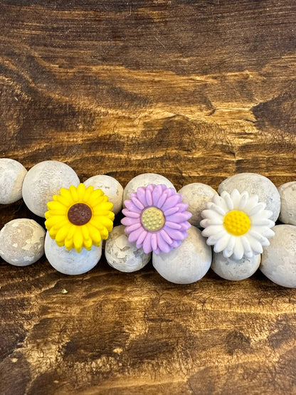 Sunflower Silicone Beads, Silicone Beads, Daisy Loose Beads, Jewelry Making, DIY Keychain Beaded