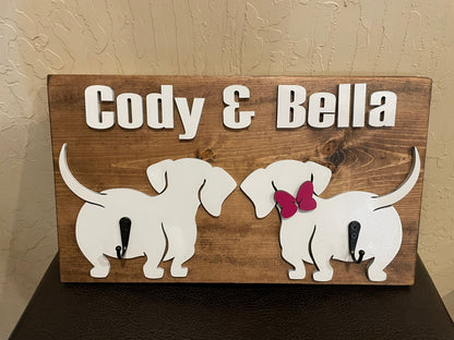 Leash Holder, 3D Dog Leash Holder, Dog Lovers Gift, Custom Dog Leash Hook, Personalized Pet Accessory Organizer, Wall Mounted Leash Hanger