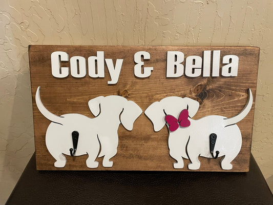 Leash Holder, 3D Dog Leash Holder, Dog Lovers Gift, Custom Dog Leash Hook, Personalized Pet Accessory Organizer, Wall Mounted Leash Hanger