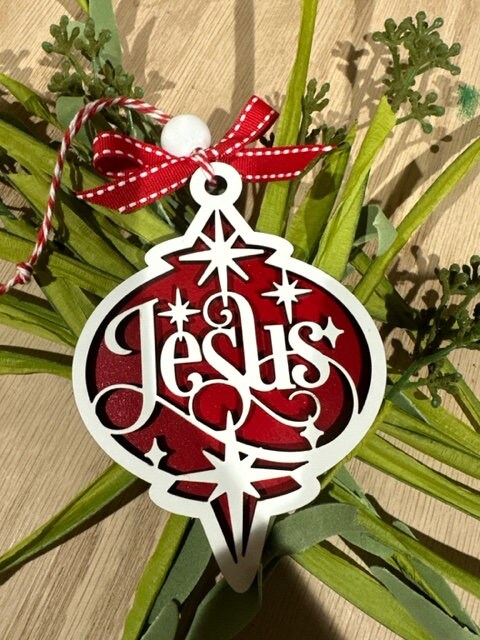 Jesus Christmas Ornament, Christian Holiday Decor, Jesus Ornament, Religious Christmas Ornament, Faith Decoration, Nativity Ornament