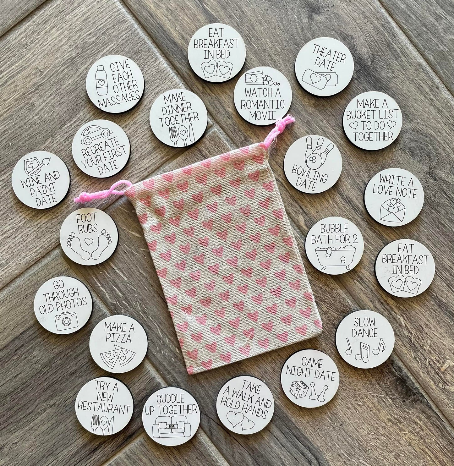 Date Night Tokens / Naughty and Nice Tokens / Fun Tokens / Love Token Set / Bucket List/ Tokens