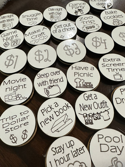 Kids Tokens, Kids Easter Tokens, Fun Tokens, Rewards Token Set, kid’s reward Tokens, Fun Tokens