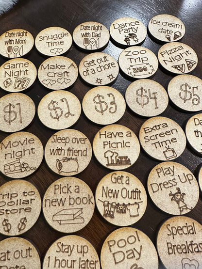 Kids Tokens, Kids Easter Tokens, Fun Tokens, Rewards Token Set, kid’s reward Tokens, Fun Tokens