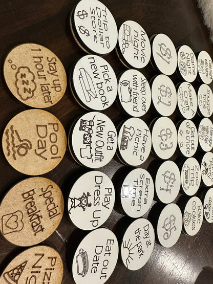 Kids Tokens, Kids Easter Tokens, Fun Tokens, Rewards Token Set, kid’s reward Tokens, Fun Tokens
