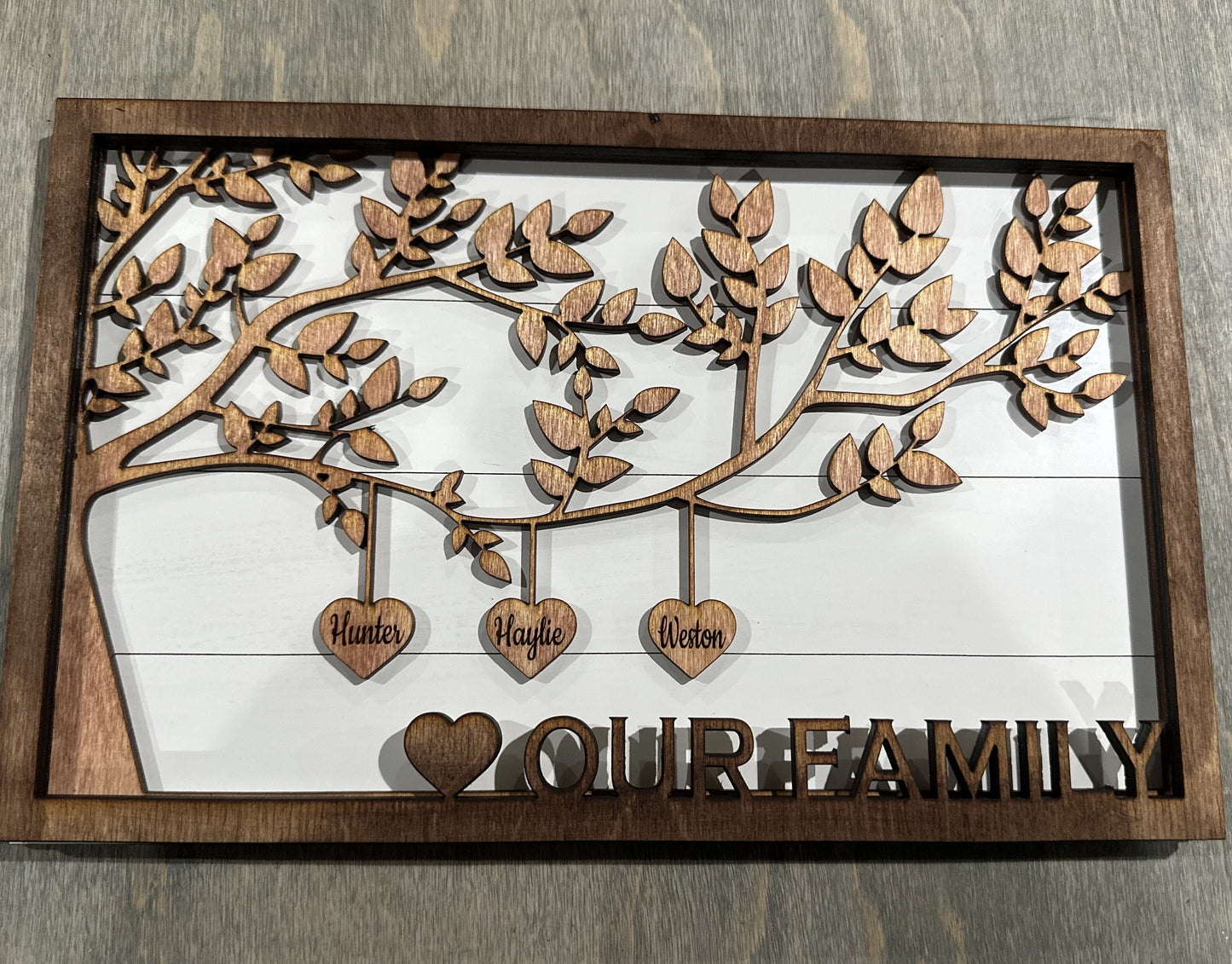 Personalized Wooden Family Tree Sign, Custom Mother’s Day Gift, Gift for Grandma, Family Tree Wall Art, Custom Gift, Unique Family Decor