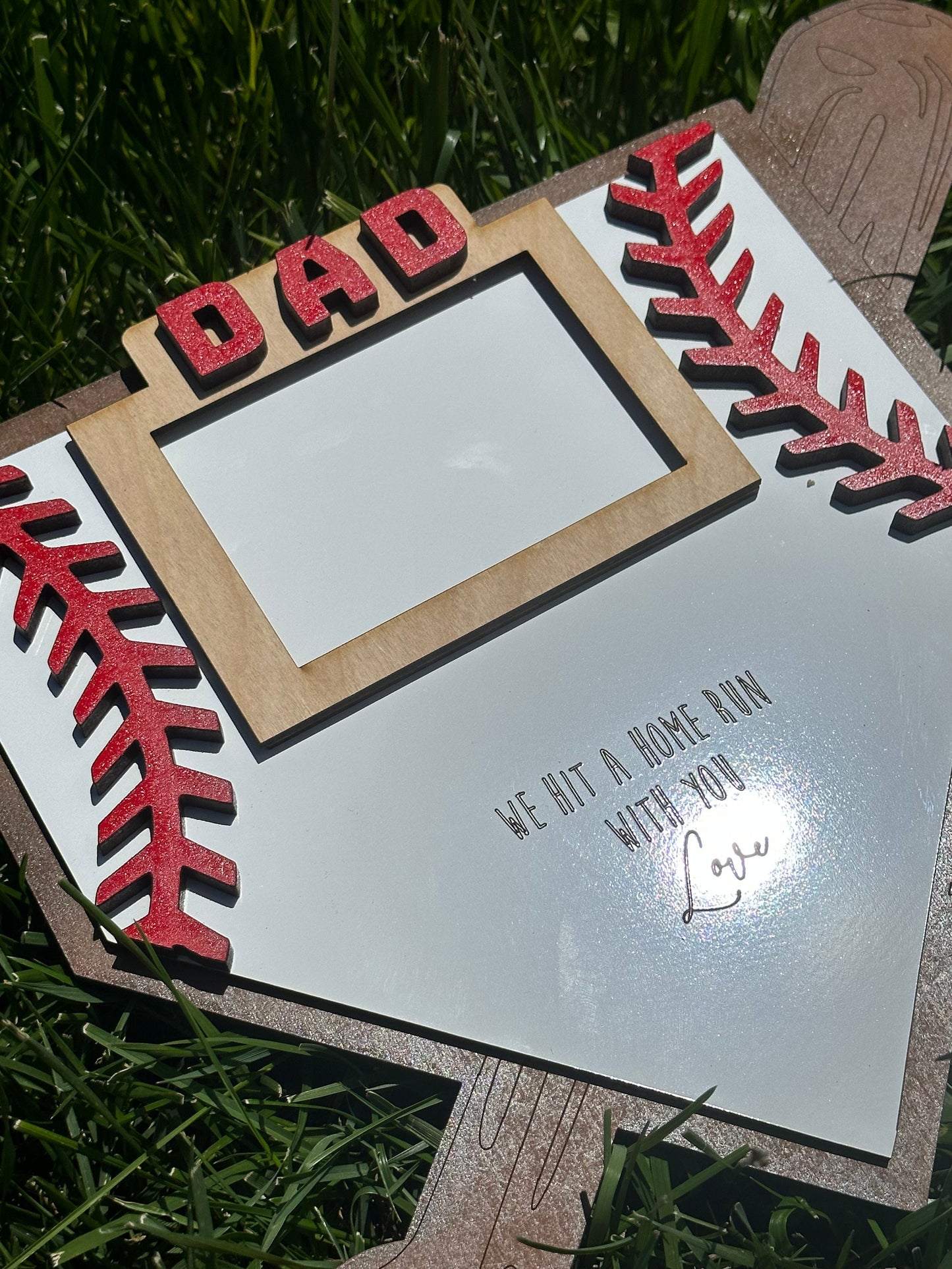 Baseball Father's Day Sign / Fathers Day / Dad / Papa / Hands Down / Daddy /Sports/ Personalized