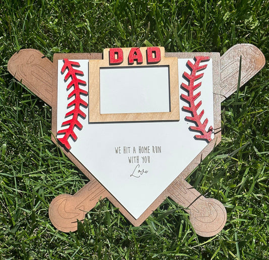 Baseball Father's Day Sign / Fathers Day / Dad / Papa / Hands Down / Daddy /Sports/ Personalized