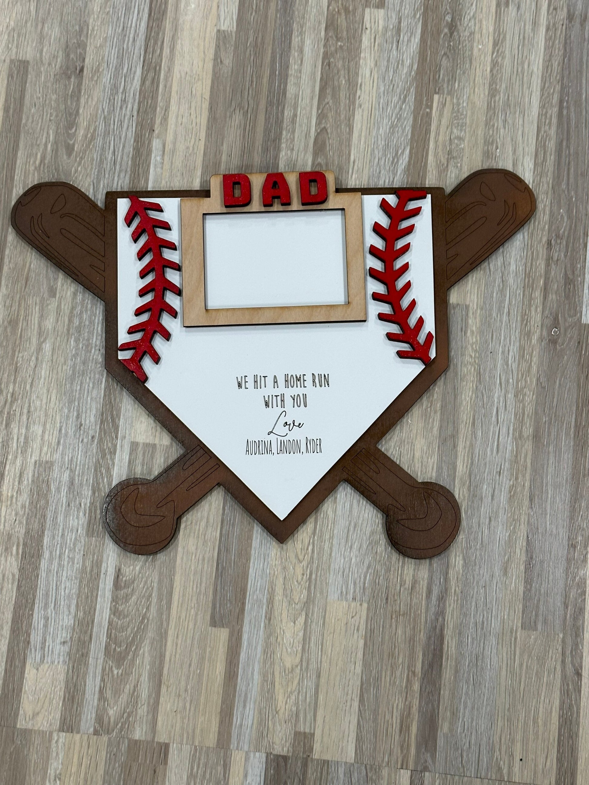Baseball Father's Day Sign / Fathers Day / Dad / Papa / Hands Down / Daddy /Sports/ Personalized