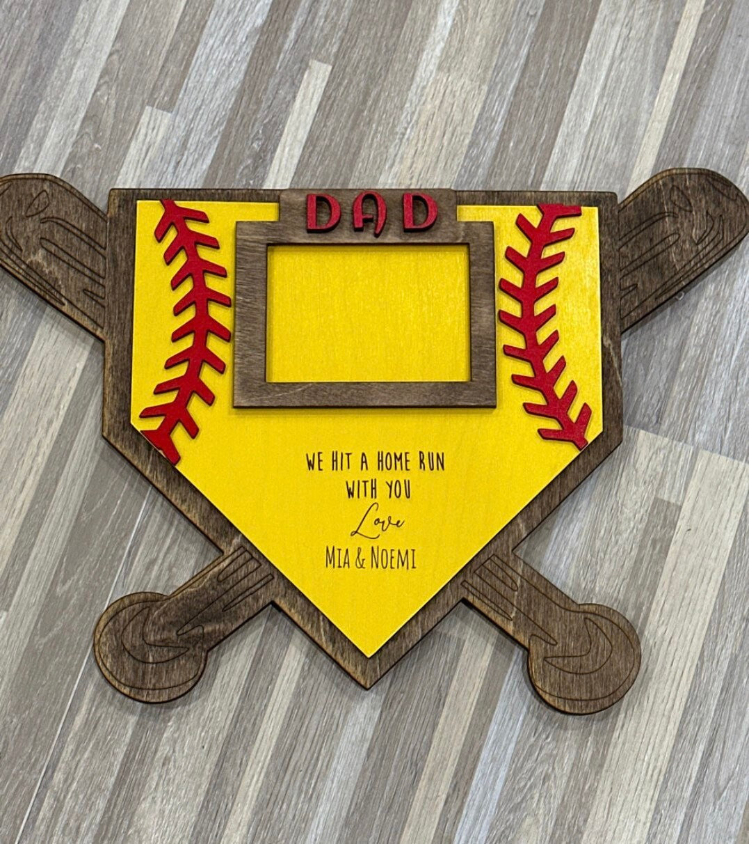 Baseball Father's Day Sign / Fathers Day / Dad / Papa / Hands Down / Daddy /Sports/ Personalized