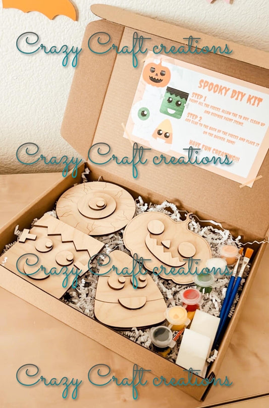 Halloween, DIY kits, kids Halloween, crafts, pumpkin, paint set, creative kids, Halloween crafts, fall projects