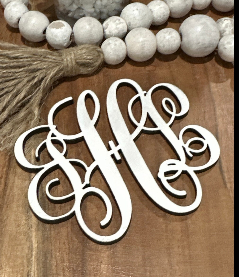 DIY Monograms, Personalized, Monograms Personalized, Car Charm, Wall Decor, Monogram Letters, Curly Letters Monograms