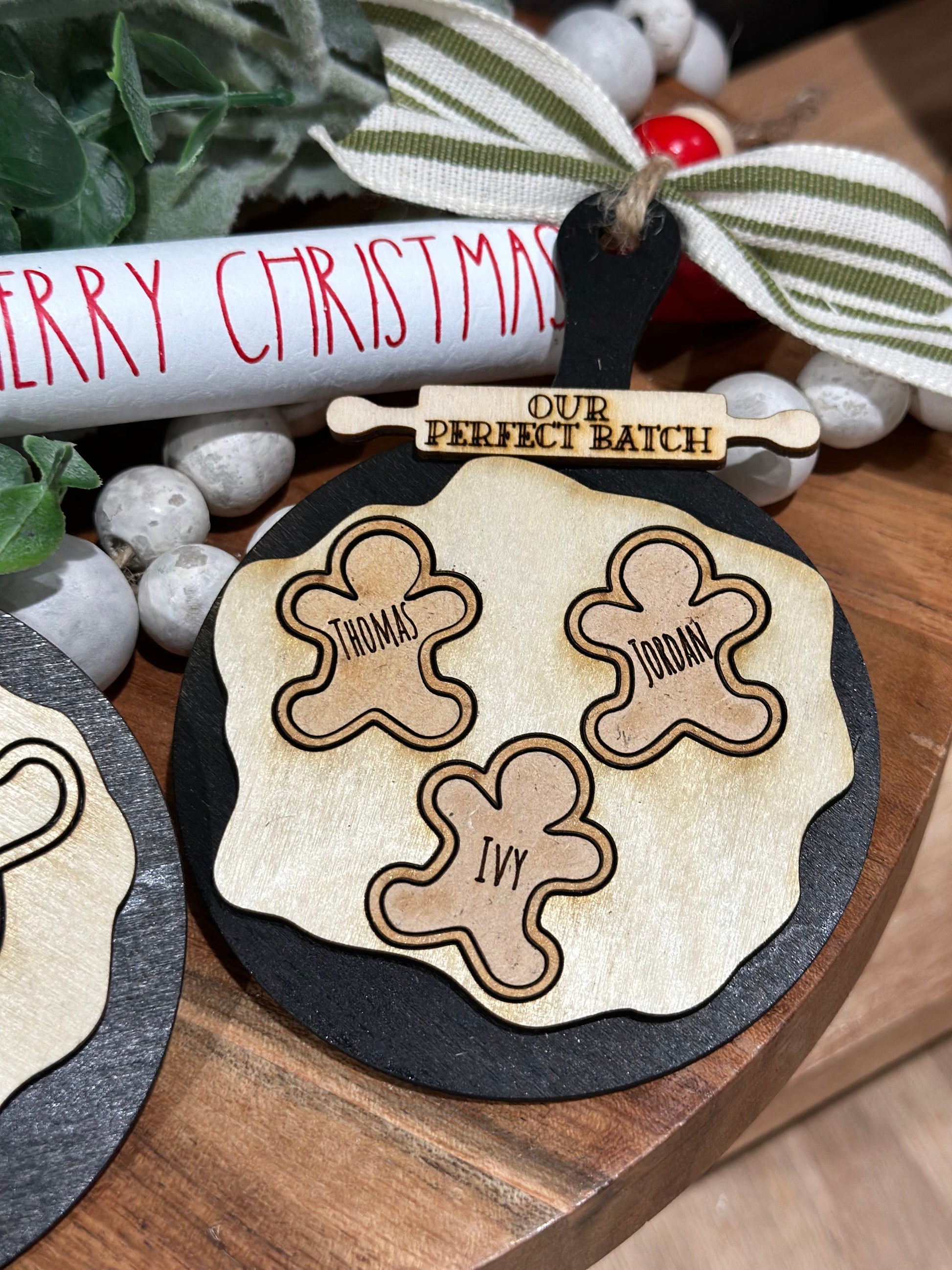 Personalized, Gingerbread Ornaments, Family Decorations, Holiday Tree Decor, Gingerbread Batch, Christmas Ornament, Handmade Gingerbread Set