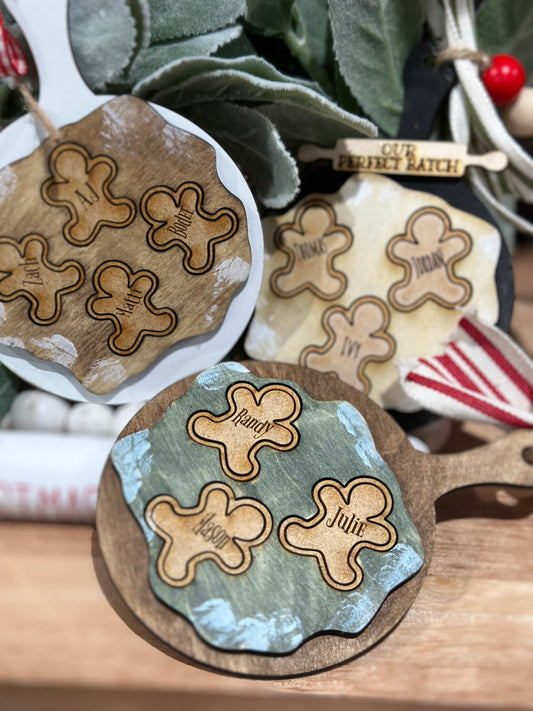 Personalized, Gingerbread Ornaments, Family Decorations, Holiday Tree Decor, Gingerbread Batch, Christmas Ornament, Handmade Gingerbread Set