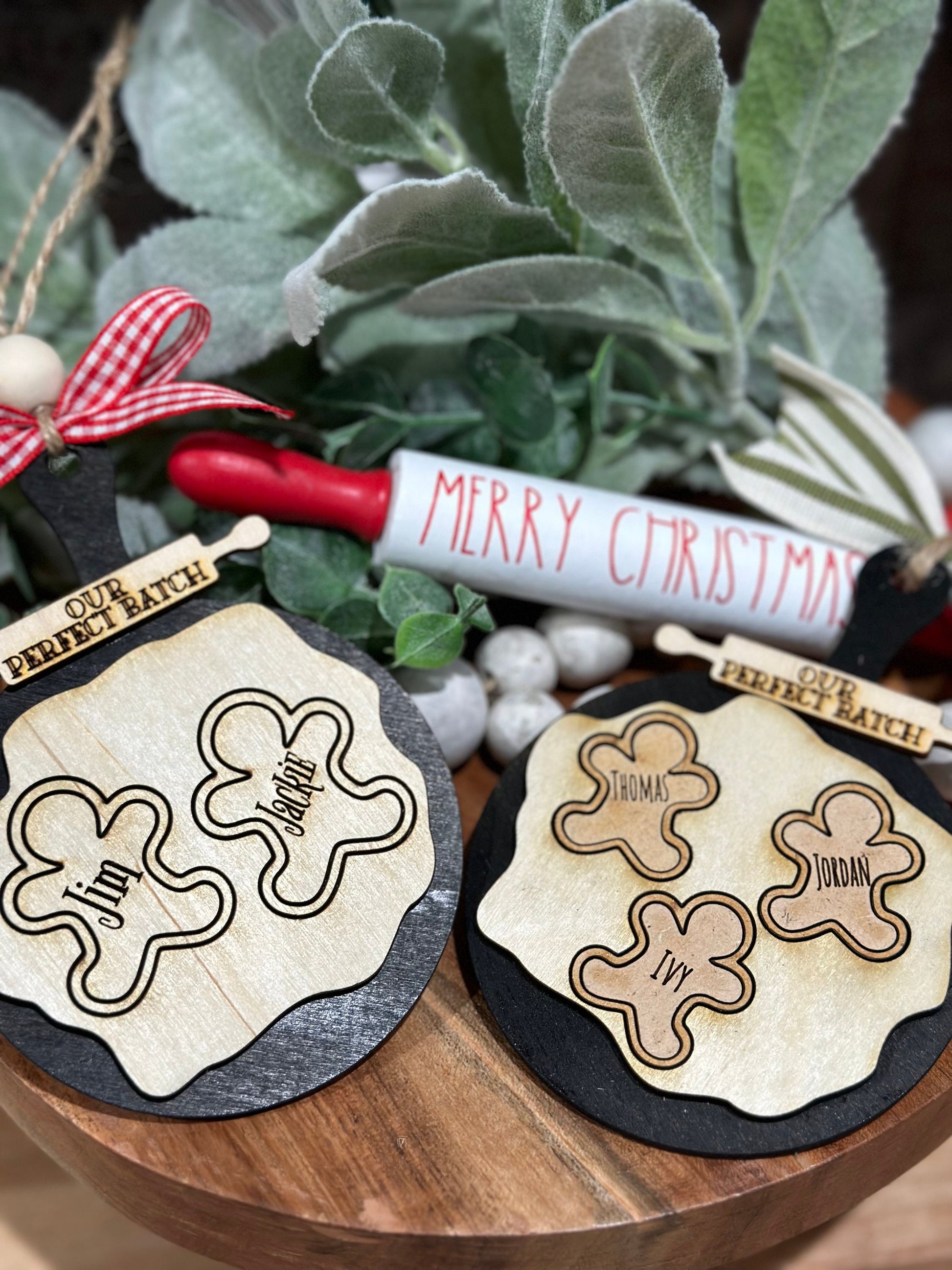 Personalized, Gingerbread Ornaments, Family Decorations, Holiday Tree Decor, Gingerbread Batch, Christmas Ornament, Handmade Gingerbread Set