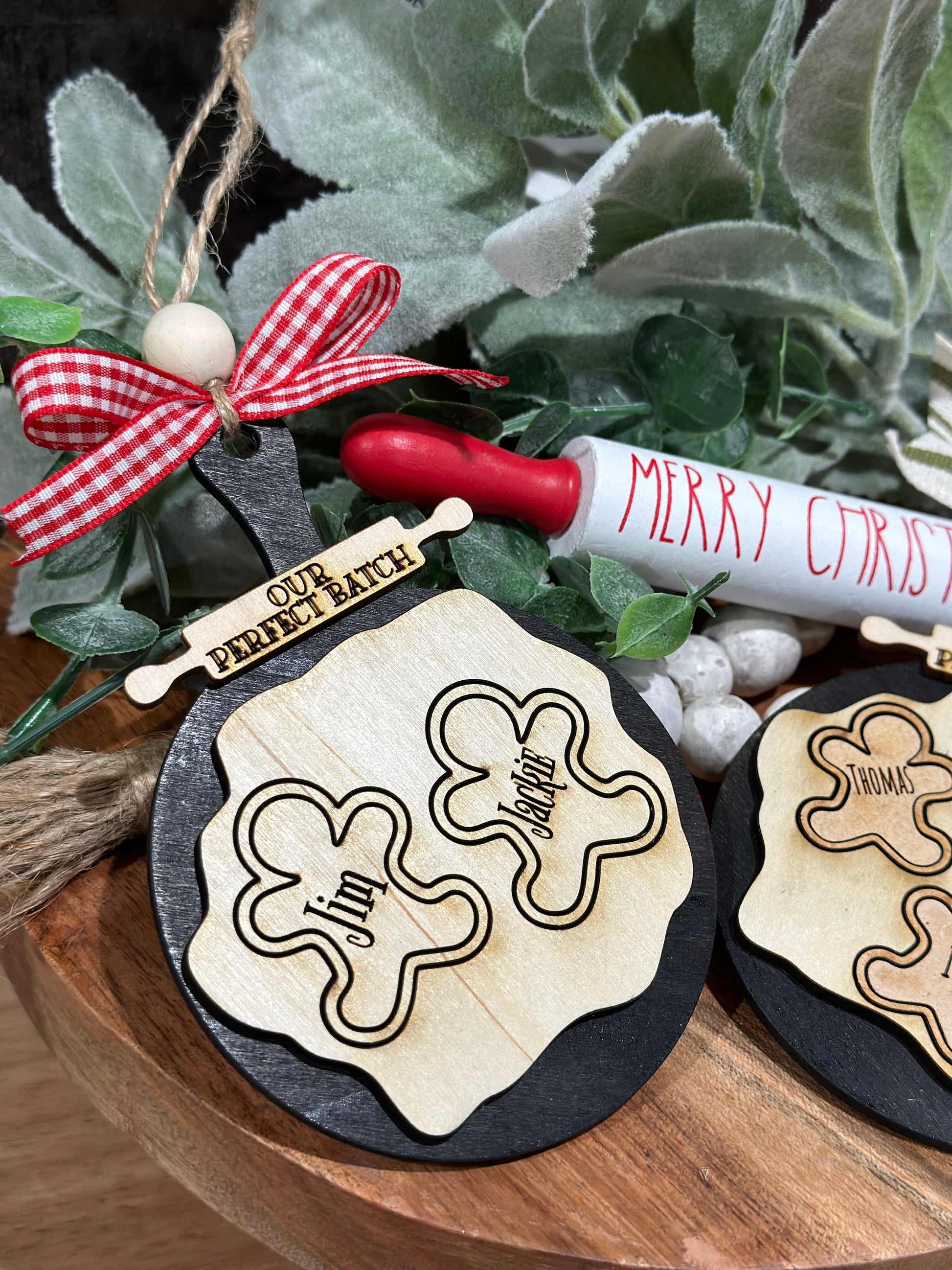 Personalized, Gingerbread Ornaments, Family Decorations, Holiday Tree Decor, Gingerbread Batch, Christmas Ornament, Handmade Gingerbread Set