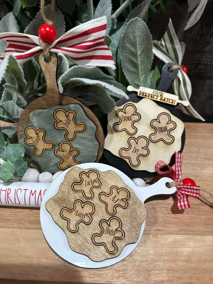 Personalized, Gingerbread Ornaments, Family Decorations, Holiday Tree Decor, Gingerbread Batch, Christmas Ornament, Handmade Gingerbread Set