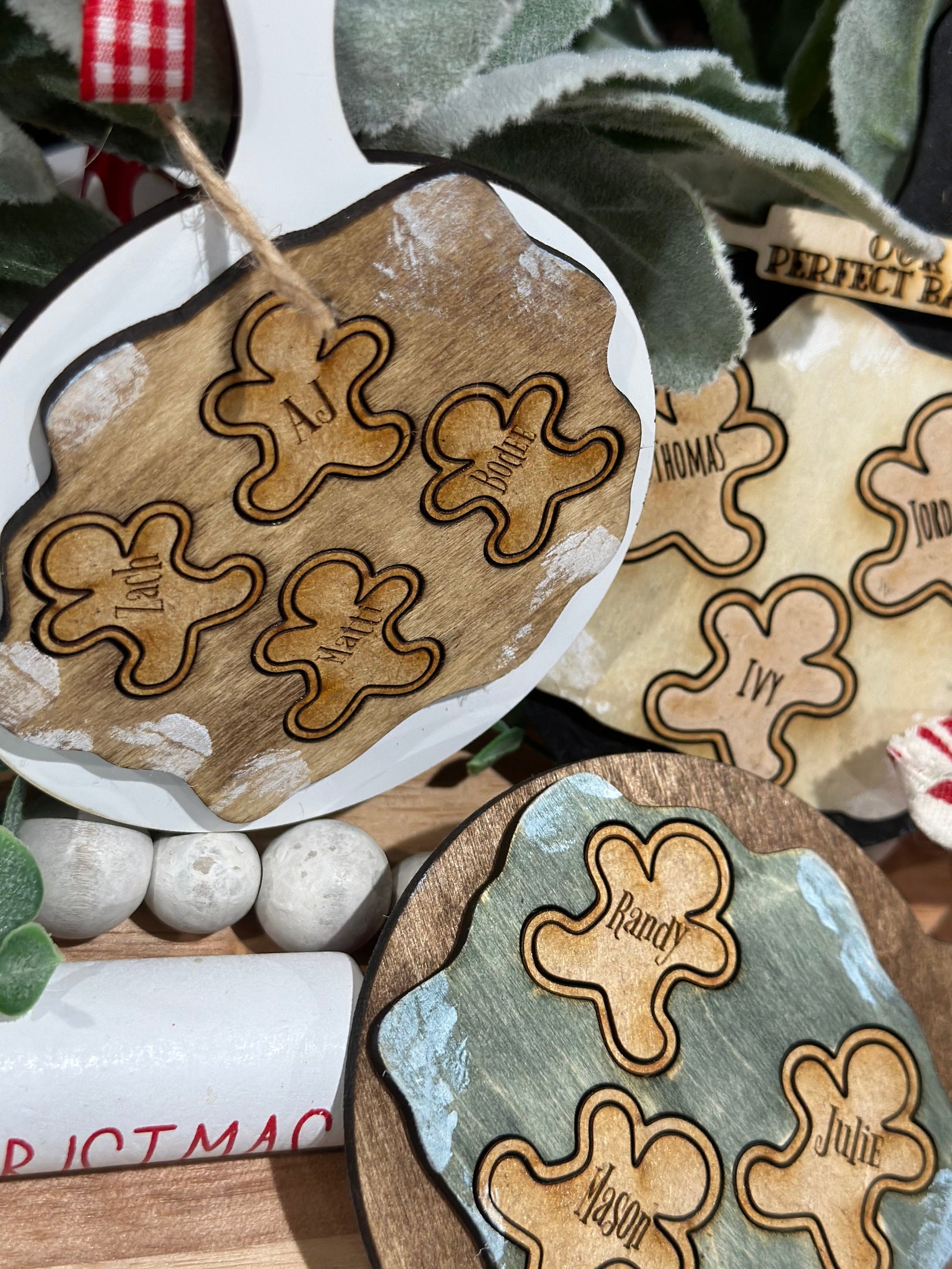 Personalized, Gingerbread Ornaments, Family Decorations, Holiday Tree Decor, Gingerbread Batch, Christmas Ornament, Handmade Gingerbread Set
